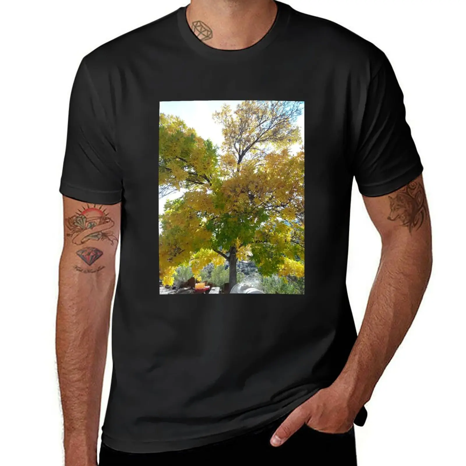 

Yellow leaf fall T-Shirt hippie clothes oversizeds sweat shirts, men