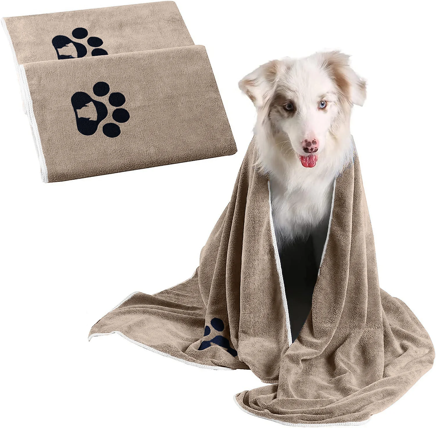 Pet Bath Towel Pet Towel Microfiber Super Fast Dry High Absorbent Cleaning Towel For Dogs Cat Bathrobe Grooming Supplies