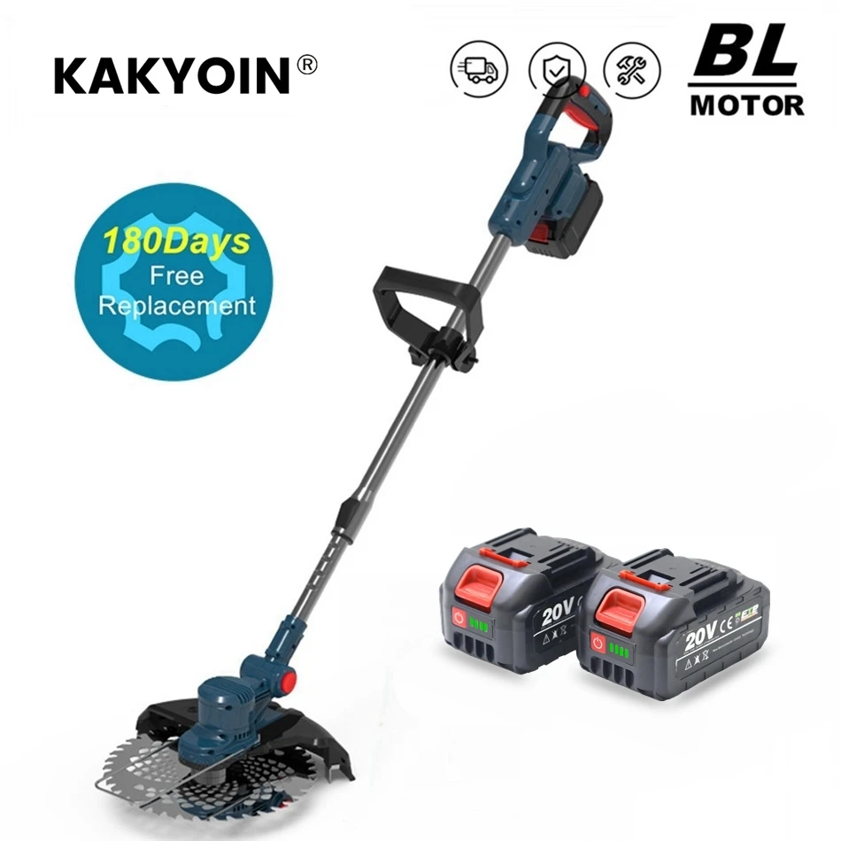 Cordless Lawn Mower Brushless Motor Electric Grass Trimmer Adjustable