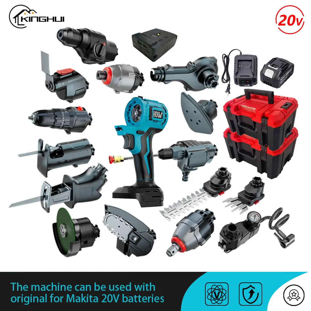 Brushless Oscillating Multi-Tool Universal Electric Water Gun Blower Reciprocating Saw Electric Drill Trimmer For Makita Battery