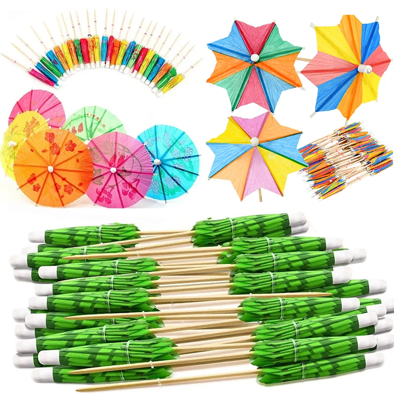 50 Ombrellini Da Cocktail In Carta - Decorazione Per Bevande Per Feste E Matrimoni - Foto 6