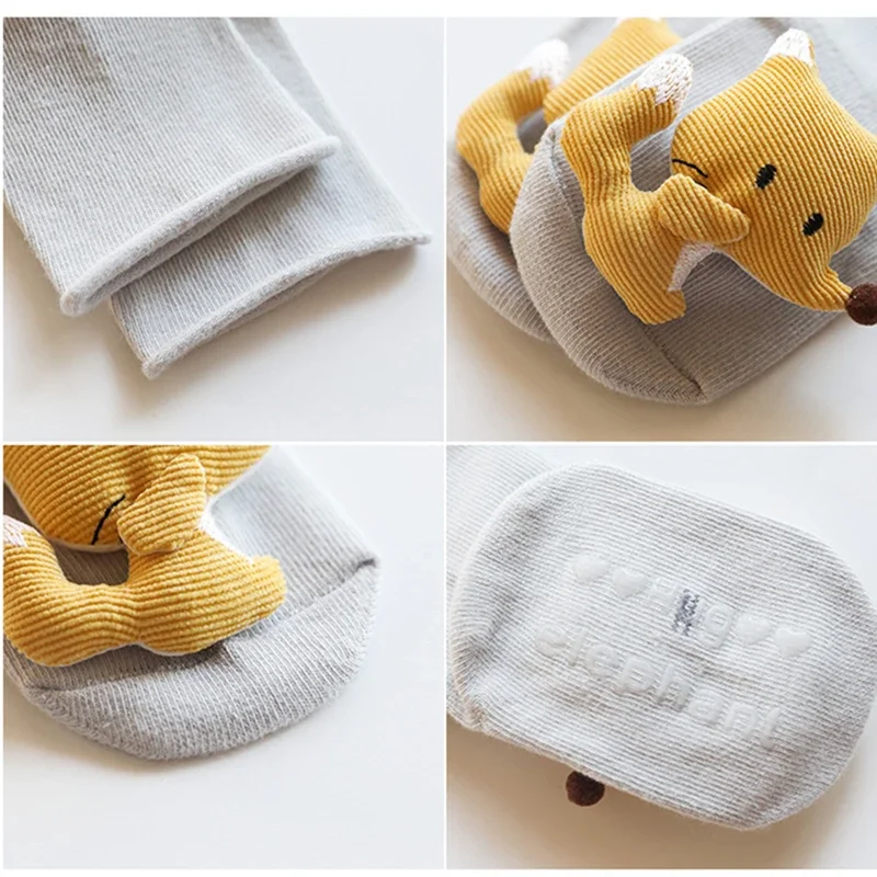 Korean New Cartoon Animal Non-slip Baby Floor Socks Toddler Baby 0-1-3 Children's Boat Socks
