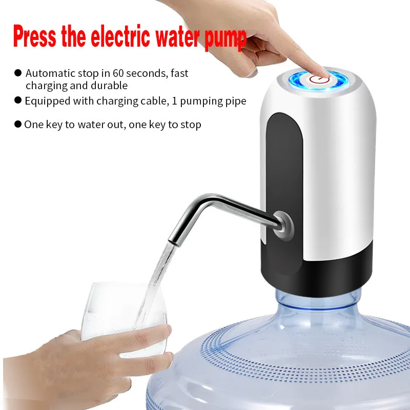 Elektrische Wasserpumpe Für 5-Gallonen Flaschen - USB-ladbarer Wasserspender Für Zuhause & Camping