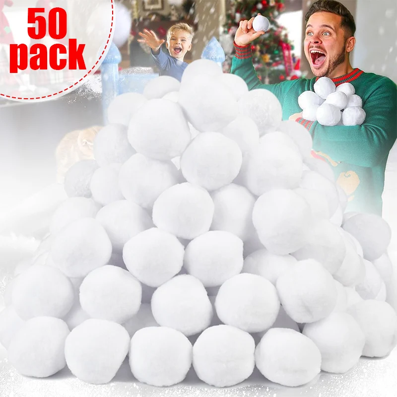 Snow Fake Balls Christmas Gift Toy Set Home Decoration 50Pack
