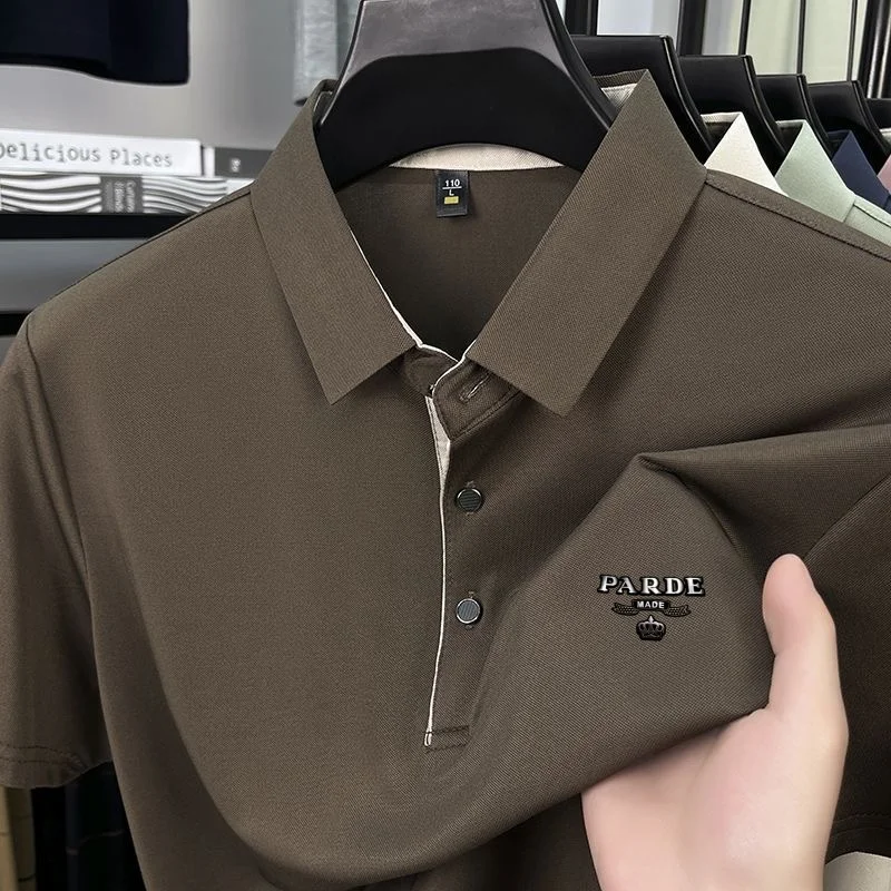 New luxury brand men's short sleeved polo shirt summer hot selling