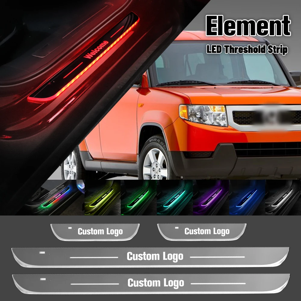 

Для Honda Element 2002-2012 Автомобильная фотолампа с индивидуальным логотипом LED 2006 2009 2010 2011 приветственный порог фотоаксессуары