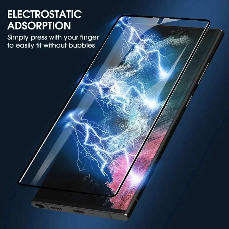 Full Cover Screen Protector for Samsung Galaxy S24 Plus Ultra 5G Fingerprint Unlock Protective Film Anti-scratch Tempered Glass