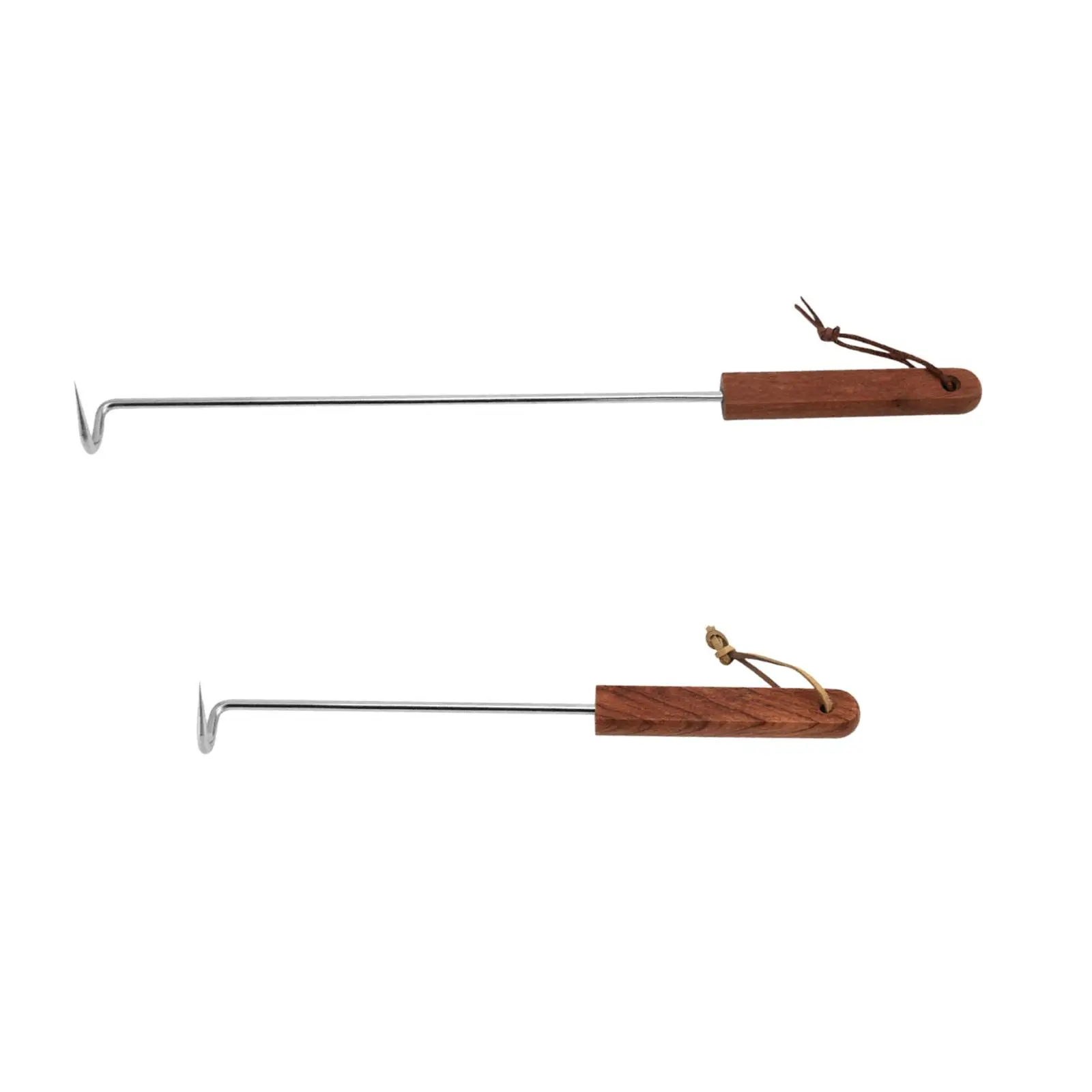 BBQ Meat Turner Hook Food Flipper Portable Meat Hook Barbecue Turner for BBQ Grill Sausages Flipping Grilling Turning