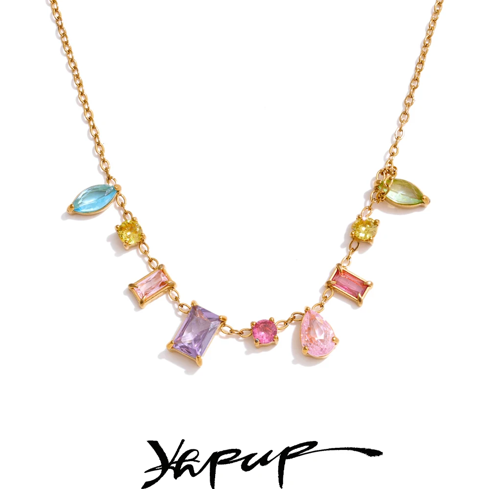 Yhpup Cubic Zirconia Pendant Necklace