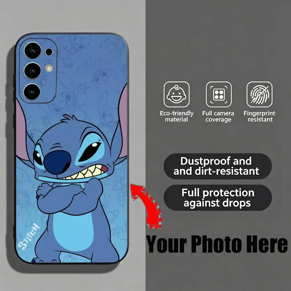 Cartoon S-Stitchs Top Selling Soft Silicone Black Phone Case