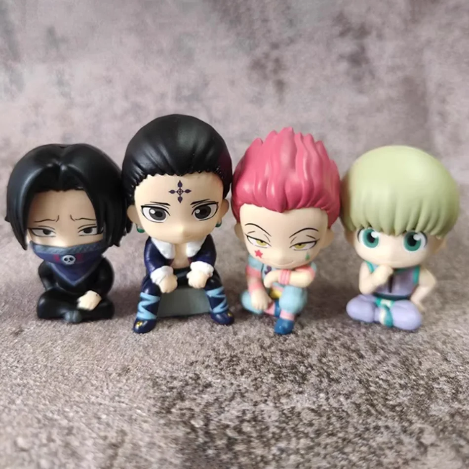Anime Figure Collection: Killua Zoldyck, Kurapika, Hisoka, and Feitan Miniature Figures