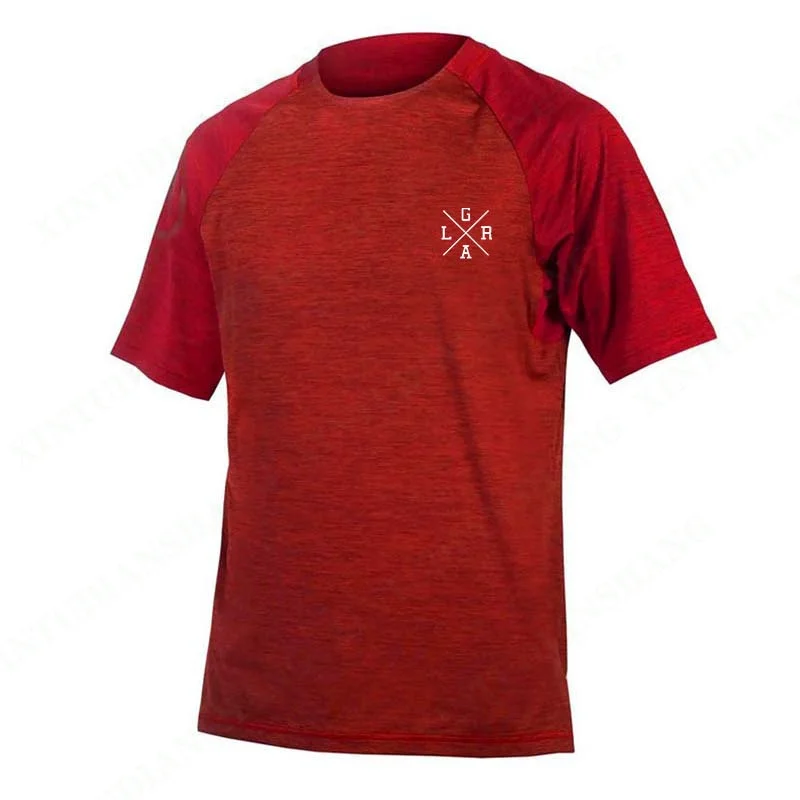 thumbnail image 1 of Camiseta holgada de manga corta para motocicleta, para hombre, para ciclismo de montaña, cross country, ciclismo de montaña, secado rápido, sudadera DH, 1 of 5