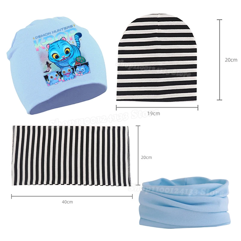 Demone Hunter Girl Baby Hat Scarf Cute Anime Y2K Kawaii Kids Autumn Winter Warm Comfortable Harajuku Beanie Knit Cap Collar 2Pcs 25 S88f44cedc6304eb5a5deab51b3e545a5p