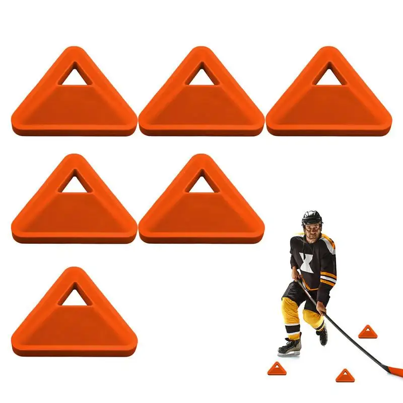 Cones For Soccer Practice 6 Pcs Durable Disc Triangular Makers Playing Field Training Equipment Agility Football Kids Sports soccer disc cones 50 pieces agility drills cones for training field space marker for football kids outdoor sports