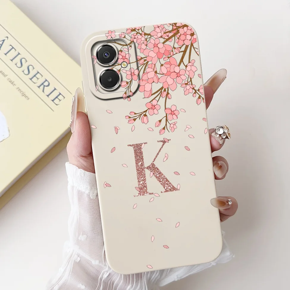 Luxury Floral Crown Silicone Shockproof Bumper Phone Case with A-Z Letter Personalization