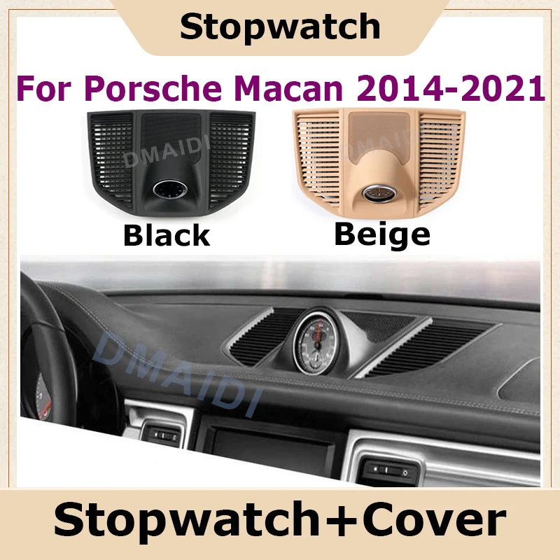 

Car Stopwatch For Porsche Macan 2014-2021 Interior Center Dashboard Clock Compass Modification Accessories