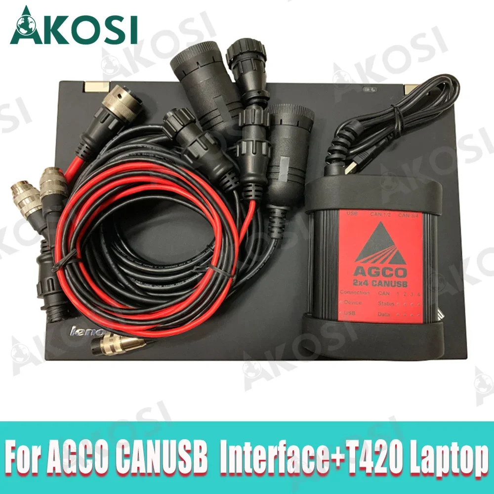 

Для AGCO CANUSB EDT, сверхмощный сканер для диагностики сельского хозяйства, стандартное использование + ноутбук T420