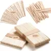 4 Style 300 Pcs Assorted Wooden Wax Sticks - for Body Legs Face and Small Medium Large Sizes Eyebrow Waxing Applicator Spatulas 6