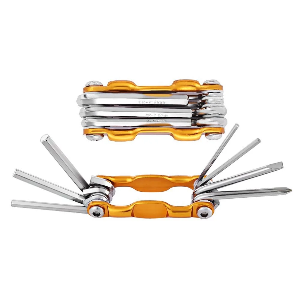 1pc 경량 휴대용 7-in-1 자전거 수리 도구 키트 MTB 로드 바이크 사이클링을 위한 다기능 육각 렌치 드라이버 세트