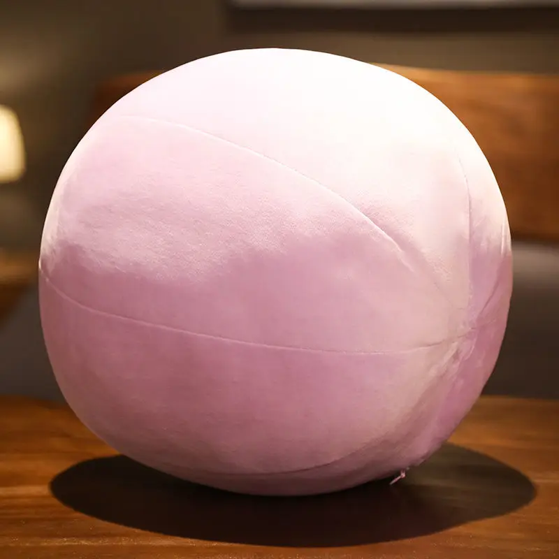 Nordic solid color velvet ball ball pillow doll waist pillow shooting props round cushion