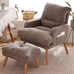 Modern Simplicity Couch Home Lounge Chair Comfortable Recliner Small Apartment Computer Chair Balcony Couch Bedroom Sofa Chair