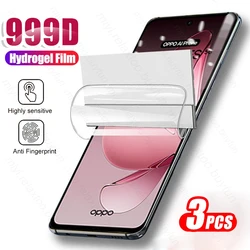 3 - Pack Full Glue Soft Hydrogel Film Curved Edge Screen Protectors for Reno13 5G (Transparent - 3PCS)