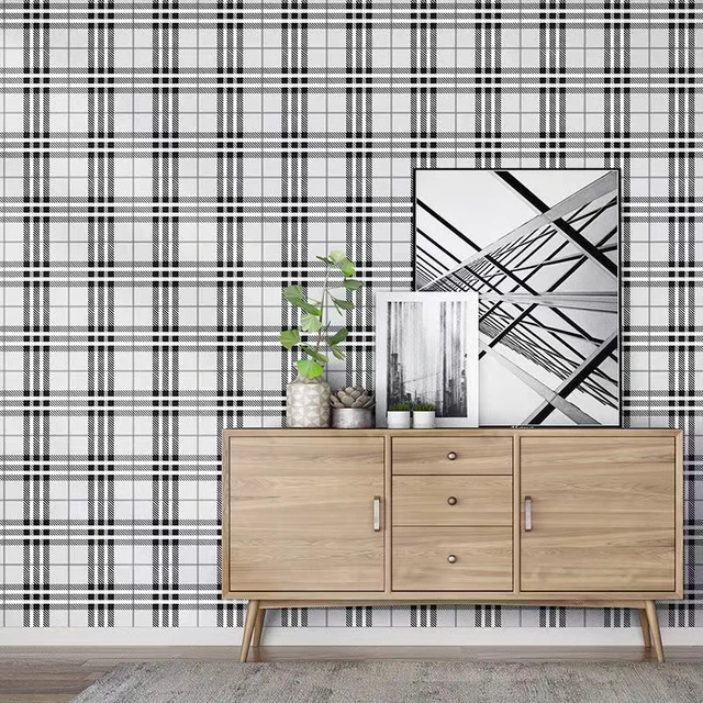 Black Plaid Wallpaper