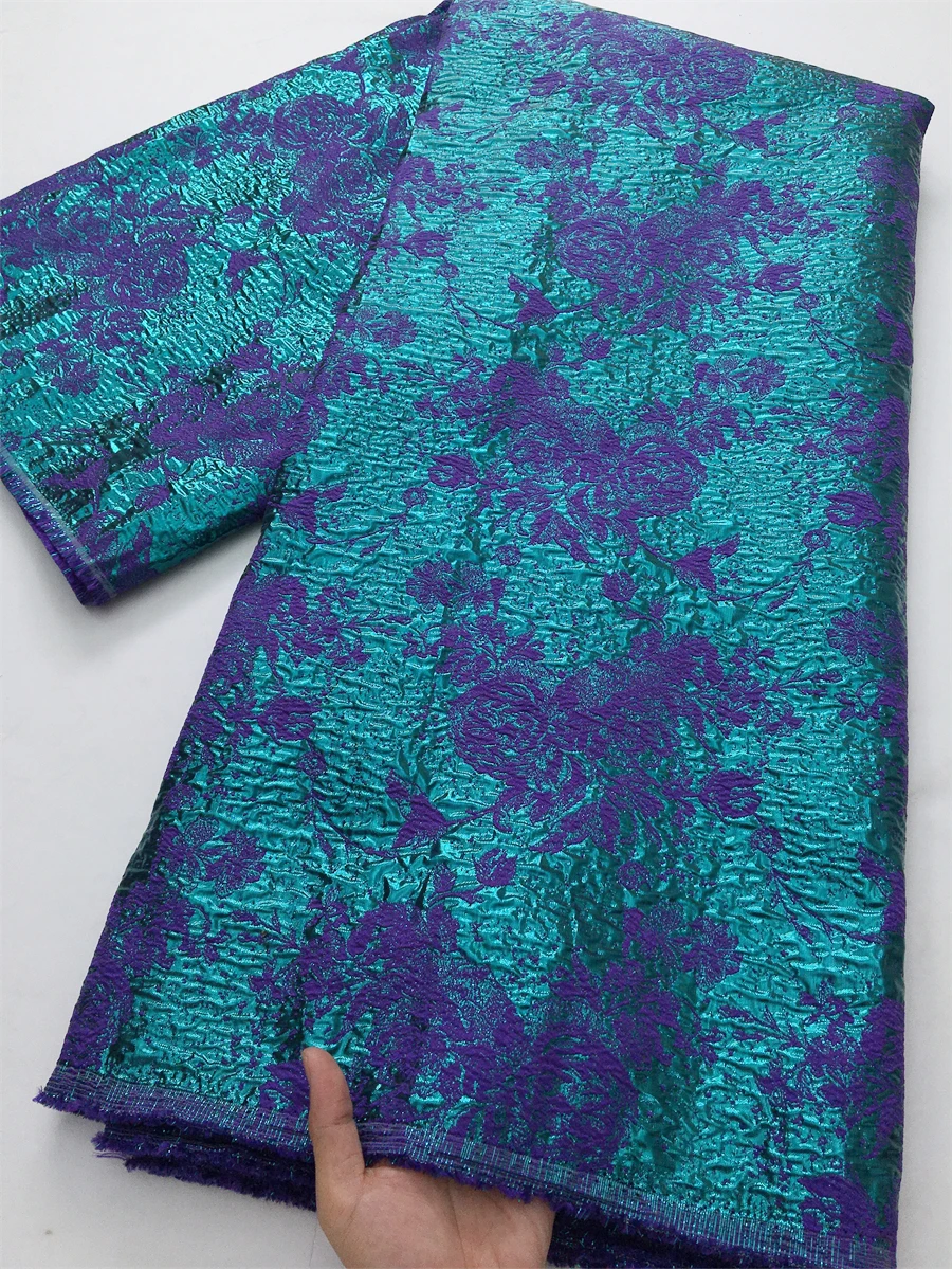 2024 Hot Sale African Brocade Lace Fabric Nigerian Jacquard Lace Fabric Organza Lace For Evening Prom Women Dresses TY3466 6
