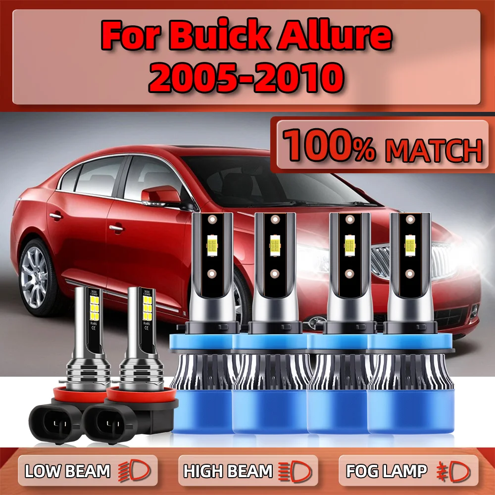 

60000LM Canbus LED Light Bulbs 360W LED Headlight 12V CSP Chip Car Fog Lamps For Buick Allure 2005 2006 2007 2008 2009 2010