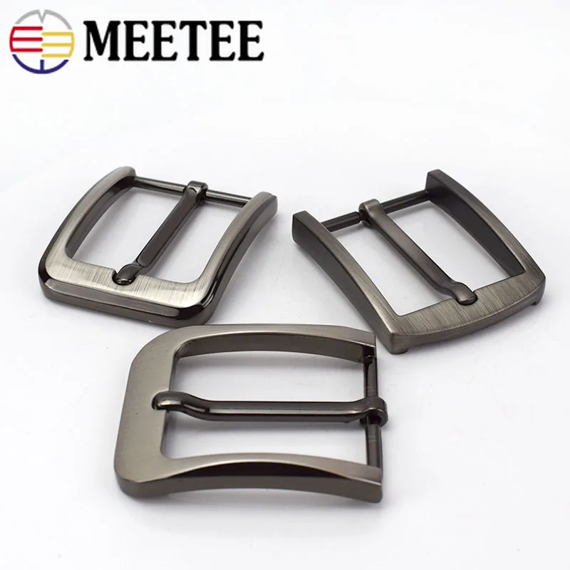 Meetee 남녀공용 금속 핀 벨트 버클, 35mm, 40mm 허리띠 헤드, DIY 가죽 공예 청바지 장식 하드웨어 액세서리, 1 개, 2 개, 5 개