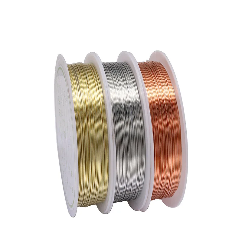 

T Non-fading Color-preserving Copper Wire DIY Accessory 0.2/1.0mm Craft Beaded Wire Bracelet Necklace Jewelry Jewelry Findings