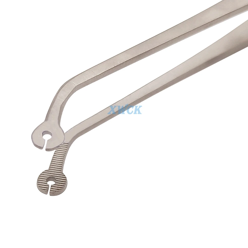 Dental Surgical Operation Stitching Tweezer College Tweezer Cotton Dressing Forceps Serrated Tip Stainless Steel For Dental Lab