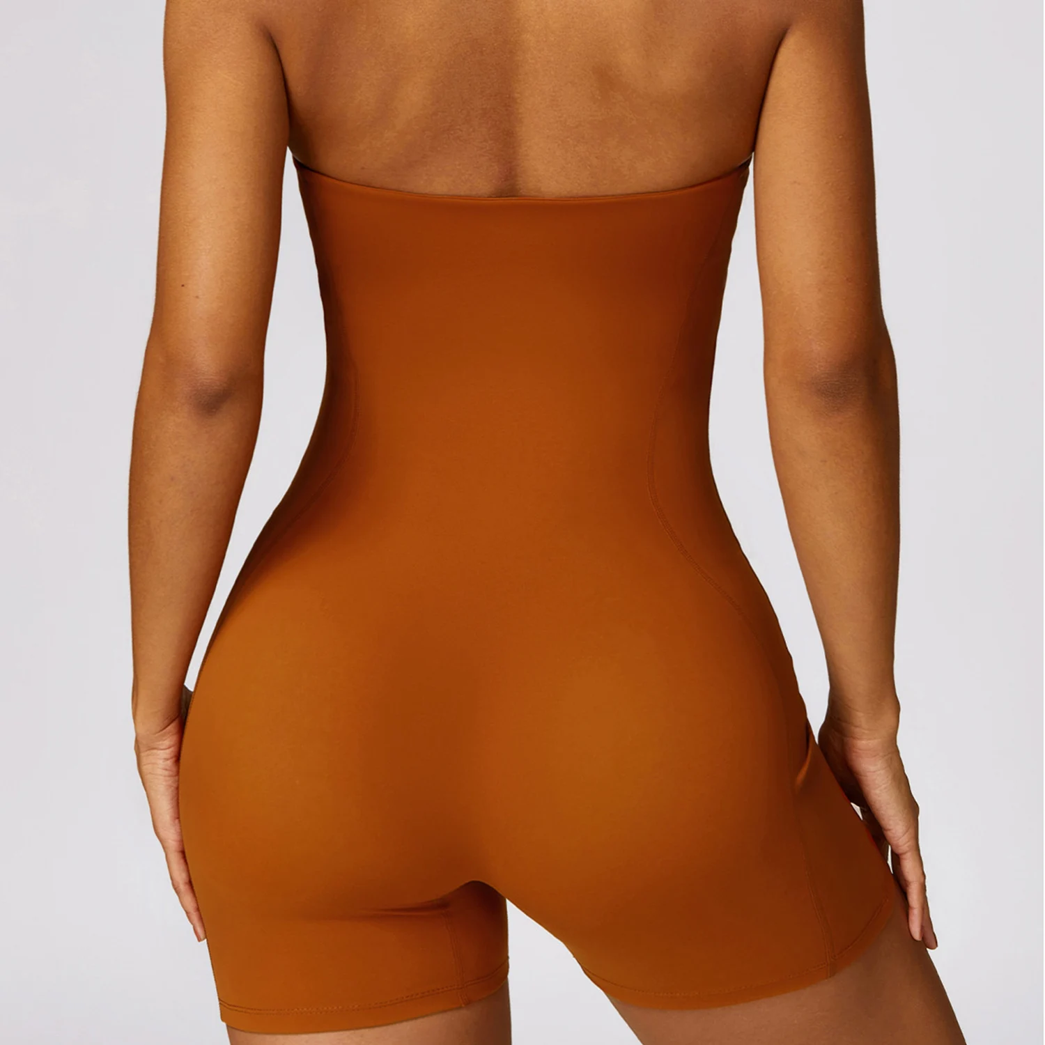 One piece yoga set, women's fitness jumpsuit, outdoor hanging collar, tight fitting and slimming sports jumpsuit, sportswear