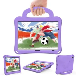 Durable EVA Kids Handle Case with Stand for iPad Air6 11 2024 M2 (PURPLE)