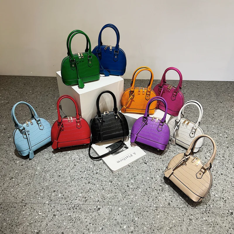 Women's Shoulder Bags Stone Pattern Shell Bags New Retro Fashion Ladies Shoulder High Quality Handbags