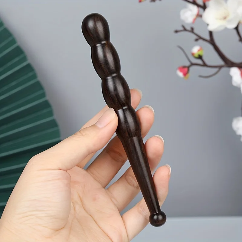 Sandalwood Facial Massage Stick Acupoint Scraping & Essence Cream Kneading Tool Solid Wood Foot Relax Pen Foot Body Massage Tool