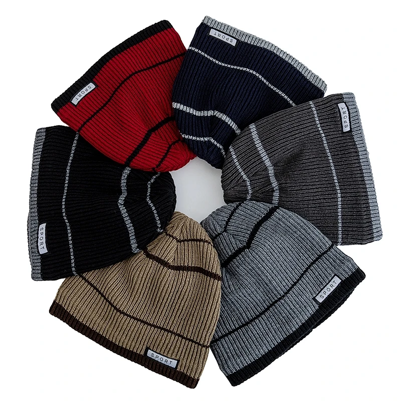 Unisex New Designer Winter Hats Cap Plush Fur Lined Streetwear Warm Beanies For Man Woman Casual Winter Ski Knitted Hats