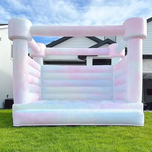 

Z Factory Directly Customize Pure White Inflatable Wedding Bounce House For Outdoor Advertising Events Decorations