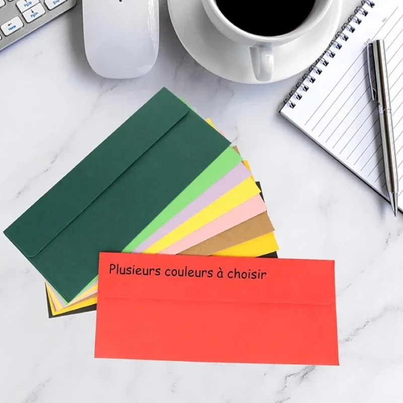 50 Pcs/Set Business Envelopes Standard Envelopes Self Seal Letter Size Business Mailing for Wedding