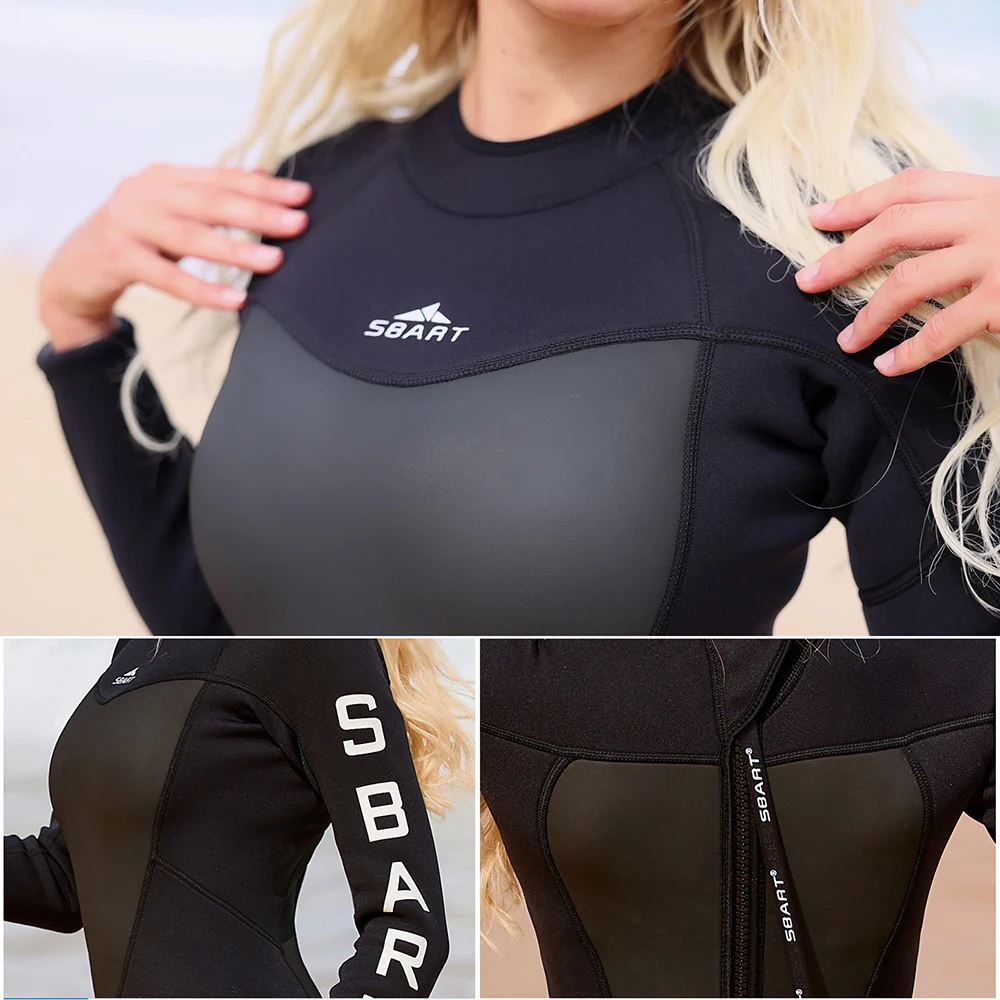 SBART Wetsuit Women Surf Scuba Diving Suit Equipment Fishing