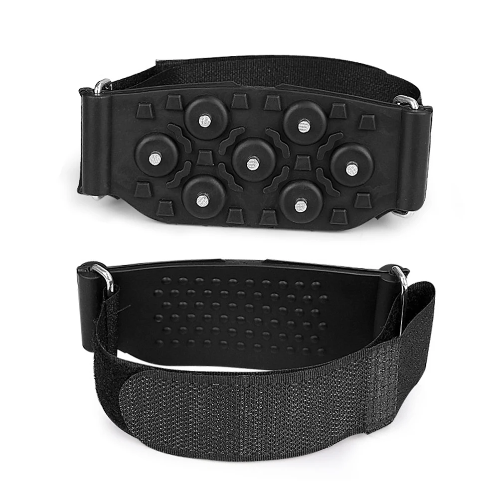 7 Teeth Snow Ice Claws Non-Slip Winter Ice Cleats Ice Crampons Walking Shoe Ice Spikes for Outdoor Mountaineering Camping