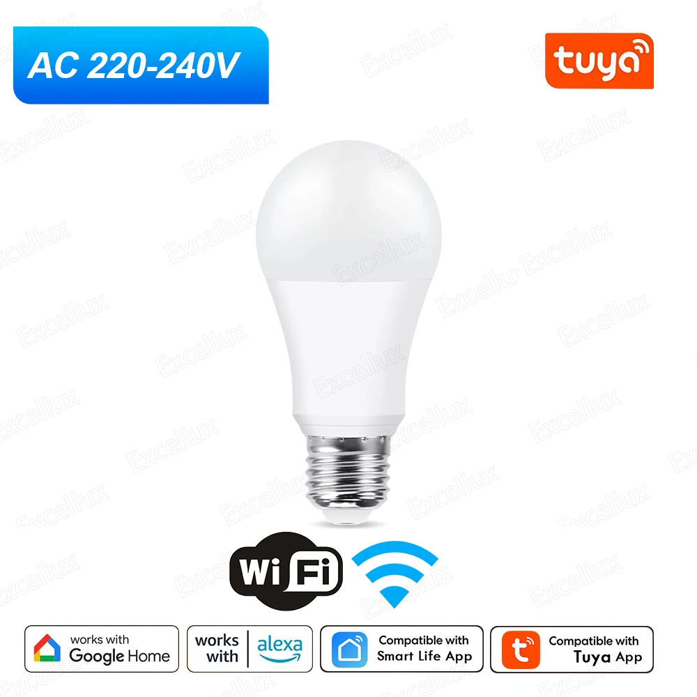 ตัวเลือกสินค้า หลอดไฟอัจฉริยะ Tuya E27 ควบคุมผ่านแอพ ปรับสีได้ รองรับ Alexa & Google