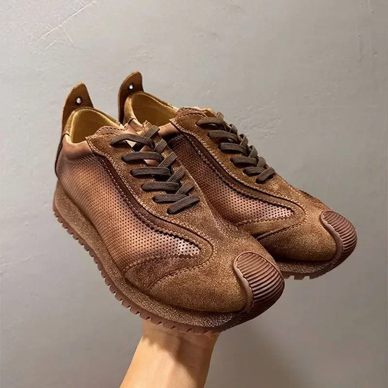 

Patchwork Men's Casual Shoes Platform Mesh Sneakers for Men Casual Shoes Wear-Resistant Breathable Male Shoes Tênis Masculino