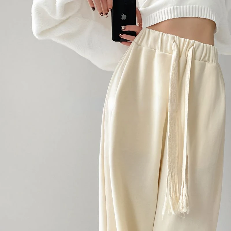 

2023 New Pants for Women Loose and Slim Versatile and Trendy Large Size Casual Wide Leg Long Pants for Women Spring and Autumn