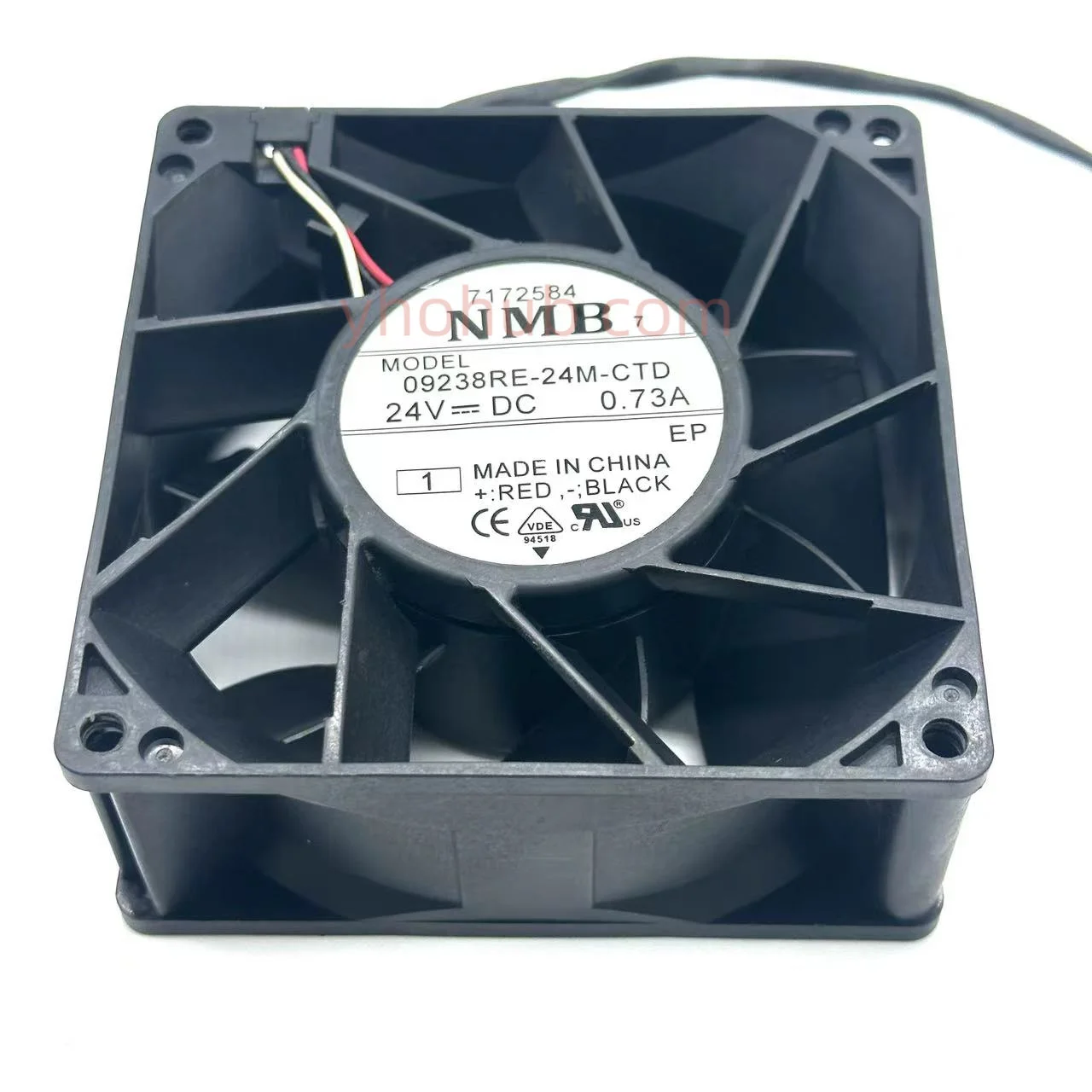Nmb-mat 09238re24m-ctd dc 24v 0.73a 92x92x38 mm Ventilador de Refrigeração do Servidor de Fios