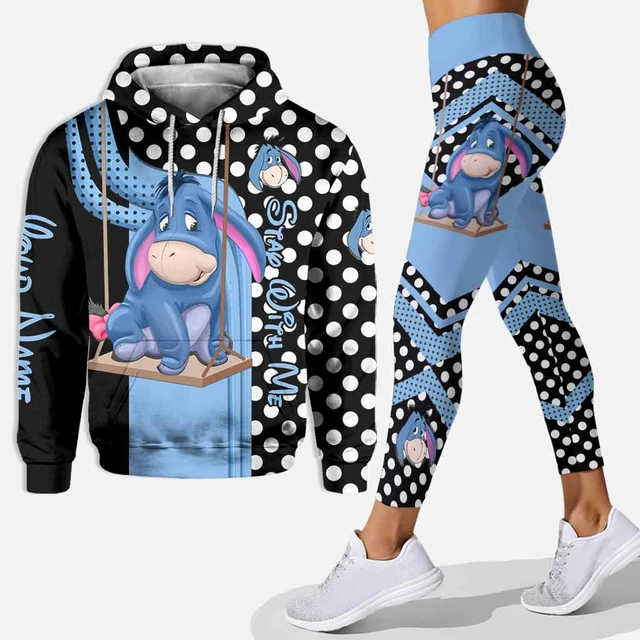 Disney Stitch 3D Hoodie Women's Hoodie Set Mickey Yoga Pants Sweatpants  Women's Disney Yoga Hoodie Leggings Fashion Tracksuit - AliExpress