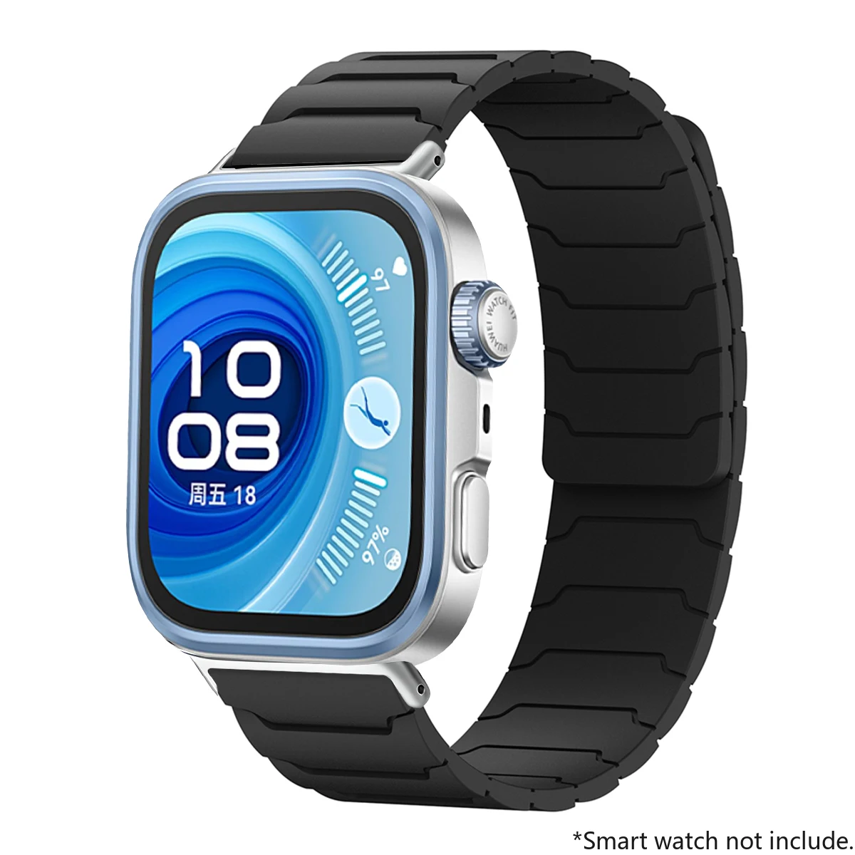 Magnetic Loop Silicone Sport Band Replacement Watch Strap