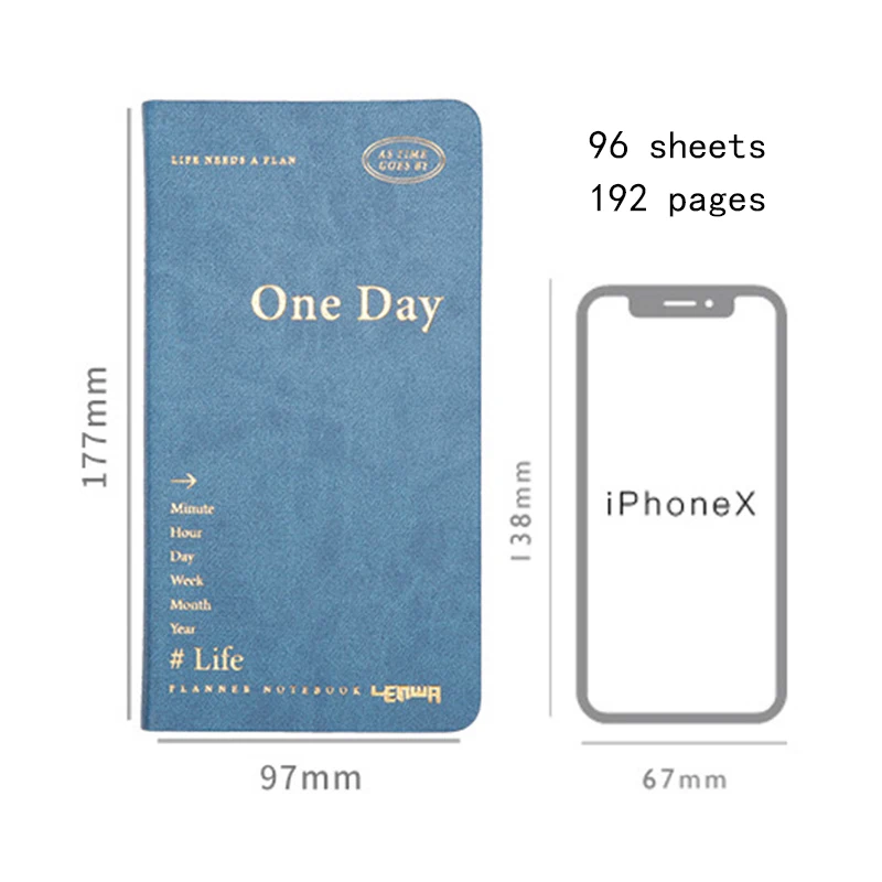 Diário Bolso Agenda Agenda de Gerenciamento de Tempo Livro Portátil Pequeno Bloco de Notas Estudante Auto-disciplina Punch Book - Imagem 4