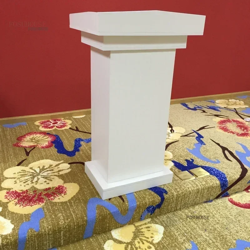 Solid Wood Reception Desks Hotel Restaurant Office Conference Speech Podium Stands Shopping Guide Wedding Training Cashier Table