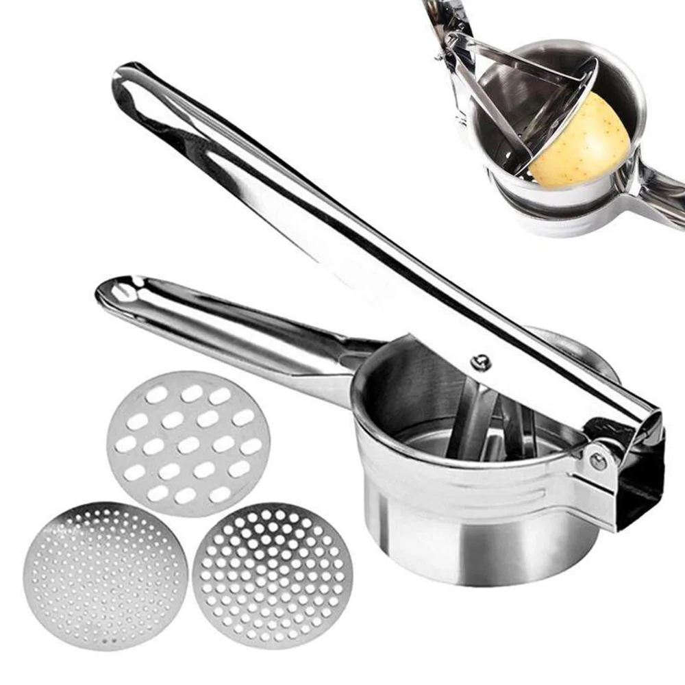 Stainless Steel Food Mixer, Potato Masher, Fruit Masher, Vegetable Masher,  Potato Press, Vegetable Press, Potato Ricer, Jam Maker, Food Grinder, Kitchen  Tools, Kitchen Utensils, Kitchen Supplies, Ready For School - Temu